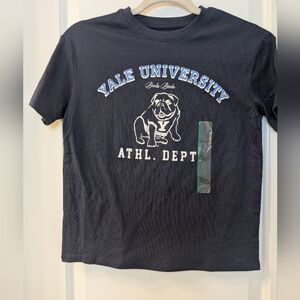 Yale University Official Kids T-Shirt - Navy Blue Bulldog Sz M8 Kids